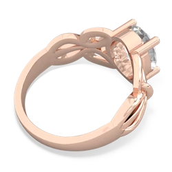 White Topaz Celtic Knot Cocktail 14K Rose Gold ring R2377