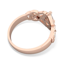 White Topaz Keepsake Celtic Knot 14K Rose Gold ring R5300