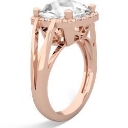 White Topaz Art Deco Cocktail 14K Rose Gold ring R2498