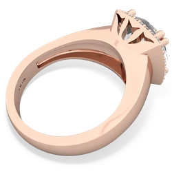 White Topaz Halo Cocktail 14K Rose Gold ring R2544