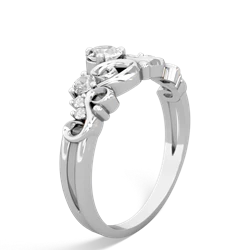 White Topaz Crown Keepsake 14K White Gold ring R5740
