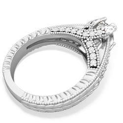 Thumbnail for White Topaz Antique Style 14K White Gold ring R2028 - front view