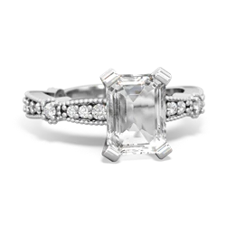 matching engagment rings - Sparkling Tiara 8x6 Emerald-cut