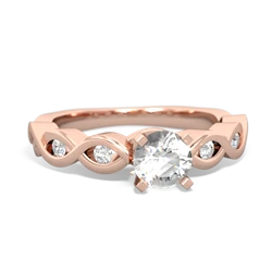 White Topaz Infinity Engagement 14K Rose Gold ring R26315RD