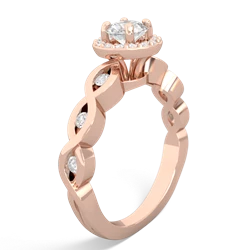 Thumbnail for White Topaz Infinity Engagement 14K Rose Gold ring R26315RH - side view