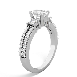 White Topaz Engagement 14K White Gold ring R26437VL