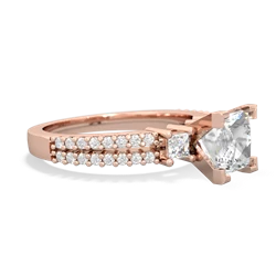 White Topaz Classic 6Mm Princess Engagement 14K Rose Gold ring R26436SQ