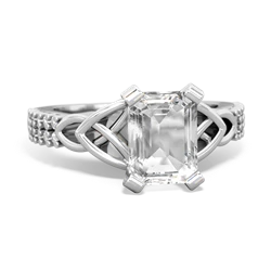 similar item - Celtic Knot 8x6 Emerald-Cut Engagement