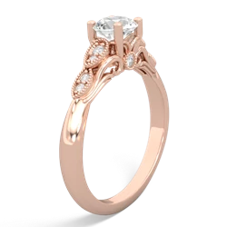 White Topaz Antique Elegance 14K Rose Gold ring R3100