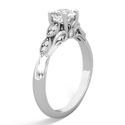 White Topaz Antique Elegance 14K White Gold ring R3100