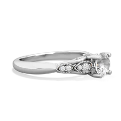 White Topaz Antique Elegance 14K White Gold ring R3100