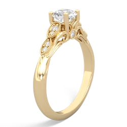 White Topaz Antique Elegance 14K Yellow Gold ring R3100