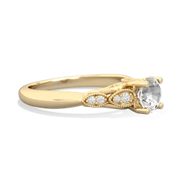 White Topaz Antique Elegance 14K Yellow Gold ring R3100