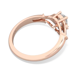 White Topaz Precious Pear 14K Rose Gold ring R0826