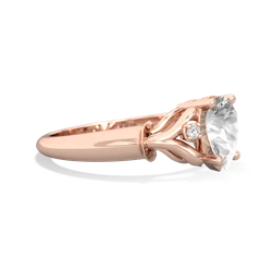 White Topaz Precious Pear 14K Rose Gold ring R0826