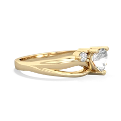 White Topaz Split Band Swirl 14K Yellow Gold ring R2130