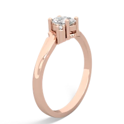 White Topaz Elegant Swirl 14K Rose Gold ring R2173