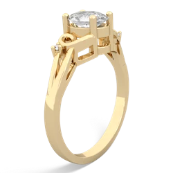 White Topaz Swirls 14K Yellow Gold ring R2347