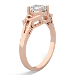 White Topaz Swirls 14K Rose Gold ring R2347