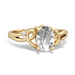 White Topaz Swirls 14K Yellow Gold ring R2347