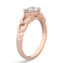 White Topaz Links 14K Rose Gold ring R4032