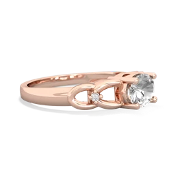 White Topaz Links 14K Rose Gold ring R4032