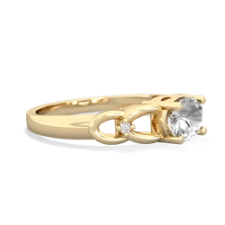 White Topaz Links 14K Yellow Gold ring R4032