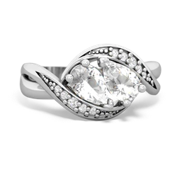 White Topaz Summer Winds 14K White Gold ring R5342