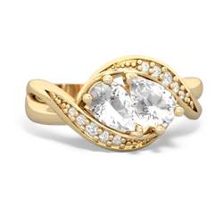 White Topaz Summer Winds 14K Yellow Gold ring R5342