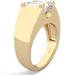 White Topaz Men's 14K Yellow Gold ring R1836