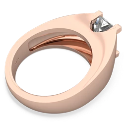 White Topaz Men's 14K Rose Gold ring R1836