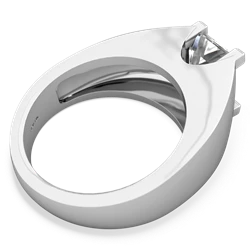White Topaz Men's 14K White Gold ring R1836