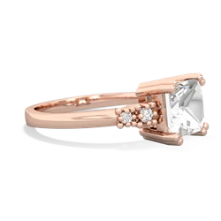 White Topaz Art Deco Princess 14K Rose Gold ring R2014