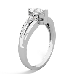 White Topaz Royal Marquise 14K White Gold ring R2343