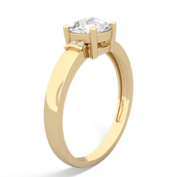 White Topaz Simply Elegant Cushion 14K Yellow Gold ring R2489