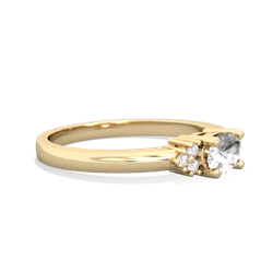 White Topaz Simply Elegant East-West 14K Yellow Gold ring R2480