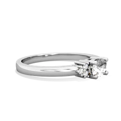 White Topaz Simply Elegant East-West 14K White Gold ring R2480