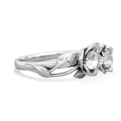 White Topaz Rose Garden 14K White Gold ring R5510