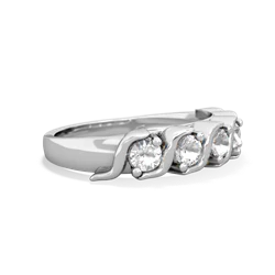 White Topaz Anniversary Band 14K White Gold ring R2089