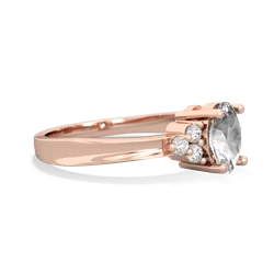 White Topaz Simply Elegant 14K Rose Gold ring R2113