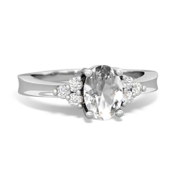 White Topaz Simply Elegant 14K White Gold ring R2113