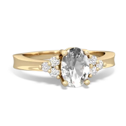 White Topaz Simply Elegant 14K Yellow Gold ring R2113