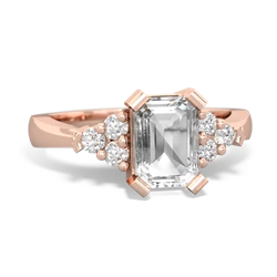 White Topaz Timeless Classic 14K Rose Gold ring R2591