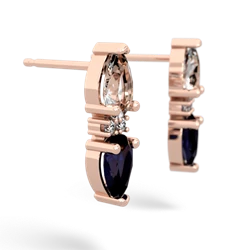 White Topaz Bowtie Drop 14K Rose Gold earrings E0865