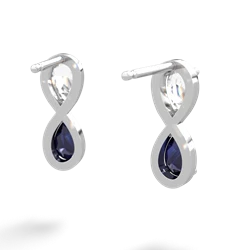 White Topaz Infinity 14K White Gold earrings E5050