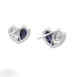 White Topaz 'Our Heart' 14K White Gold earrings E5072