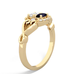 White Topaz Love Nest 14K Yellow Gold ring R5860