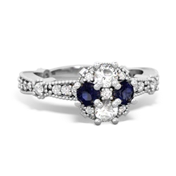 matching engagment rings - Sparkling Tiara Cluster