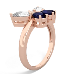 White Topaz Butterfly 14K Rose Gold ring R2215