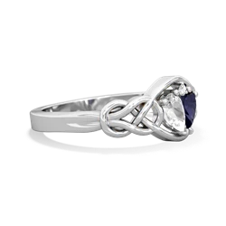 White Topaz Celtic Love Knot 14K White Gold ring R5420